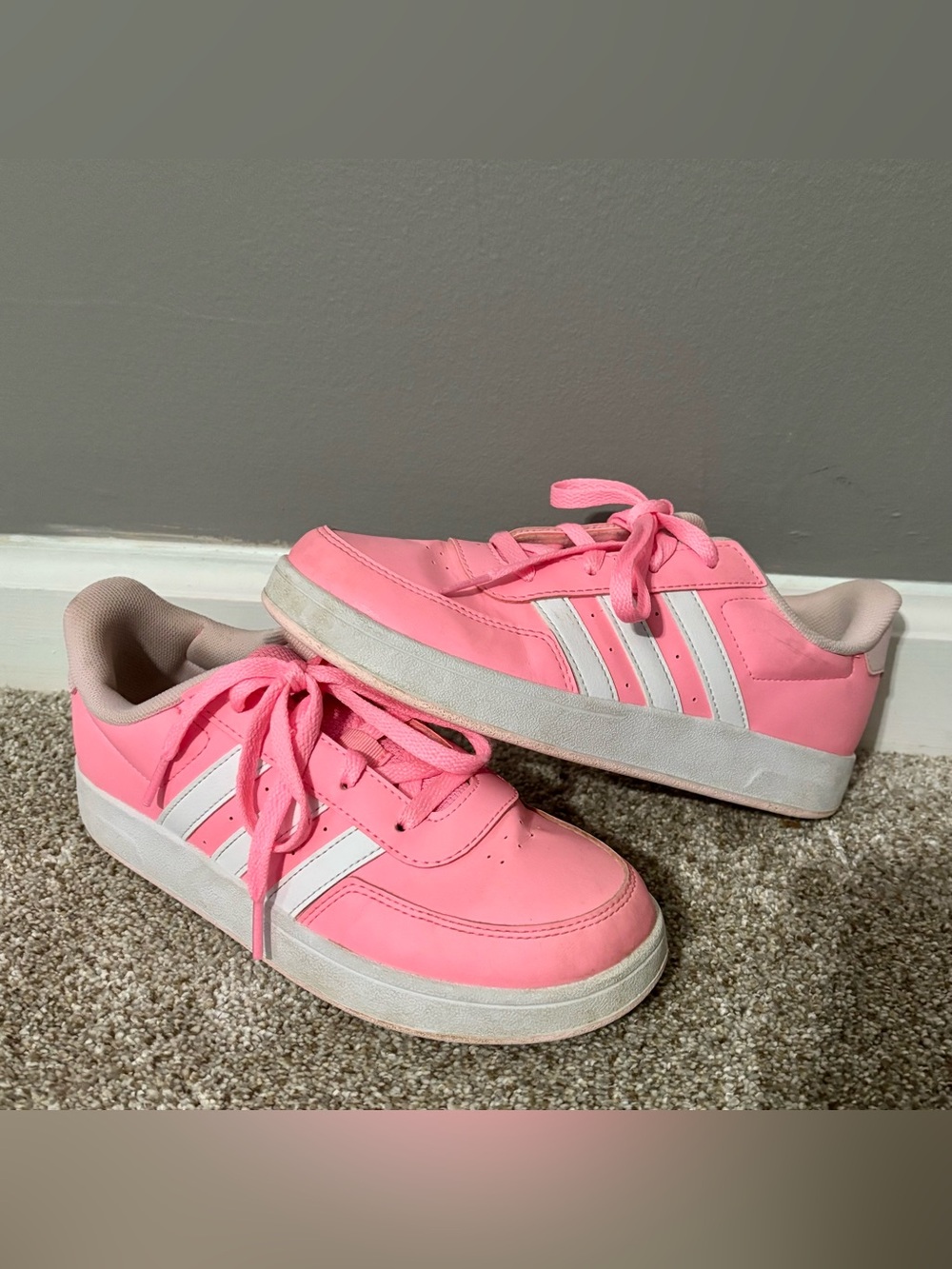 Pink Adidas sneakers